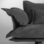 Nowoczesne sofa konstrukcja Shita skóry, 170, 220 lub 250 cm Viadurini