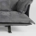 Nowoczesne sofa konstrukcja Shita skóry, 170, 220 lub 250 cm Viadurini