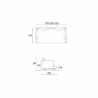 Nowoczesne sofa konstrukcja Shita skóry, 170, 220 lub 250 cm Viadurini