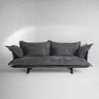 Nowoczesne sofa konstrukcja Shita skóry, 170, 220 lub 250 cm Viadurini