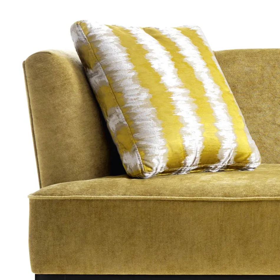 Sofa tapicerowana design z drewna bukowego Grilli Kipling made Italy Viadurini