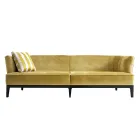 Sofa tapicerowana design z drewna bukowego Grilli Kipling made Italy Viadurini