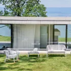 Dwumiejscowa sofa ogrodowa z aluminium i tkaniny - Smart By Varaschin Viadurini