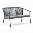 Dwumiejscowa sofa ogrodowa z aluminium i tkaniny - Smart By Varaschin Viadurini