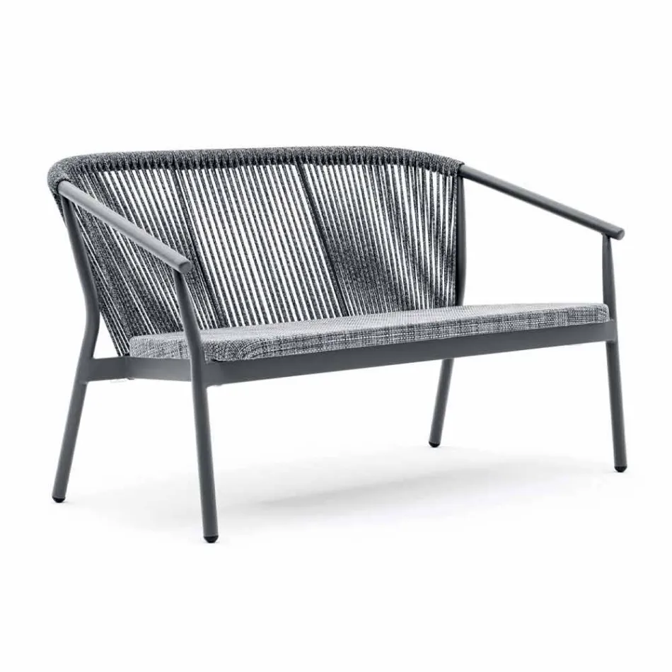 Dwumiejscowa sofa ogrodowa z aluminium i tkaniny - Smart By Varaschin Viadurini