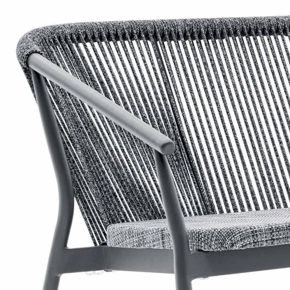 Dwumiejscowa sofa ogrodowa z aluminium i tkaniny - Smart By Varaschin Viadurini