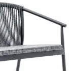 Dwumiejscowa sofa ogrodowa z aluminium i tkaniny - Smart By Varaschin Viadurini