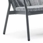 Dwumiejscowa sofa ogrodowa z aluminium i tkaniny - Smart By Varaschin Viadurini