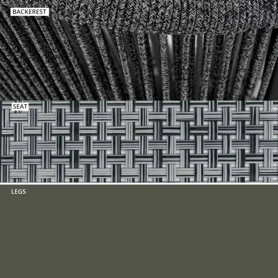 Dwumiejscowa sofa ogrodowa z aluminium i tkaniny - Smart By Varaschin Viadurini