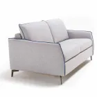 Nowoczesna sofa dwuosobowa dł. 145 cm ekoskóra / tkanina Erica Viadurini