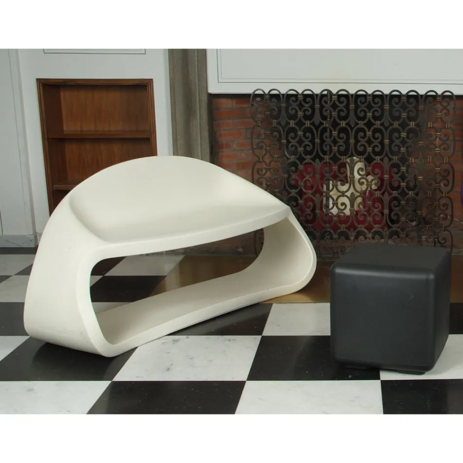 Dwuosobowa sofa wewnętrzna lub zewnętrzna z polietylenu Made in Italy - podwójna Viadurini