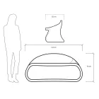 Dwuosobowa sofa wewnętrzna lub zewnętrzna z polietylenu Made in Italy - podwójna Viadurini