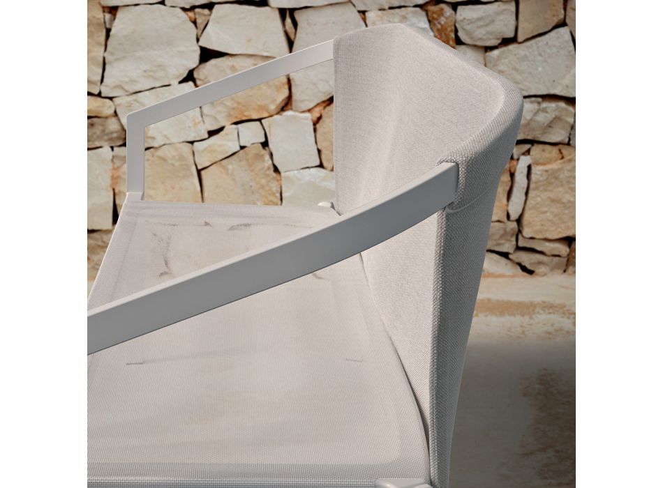 2-osobowa sofa zewnętrzna z aluminiową konstrukcją Made in Italy - Zaika Viadurini