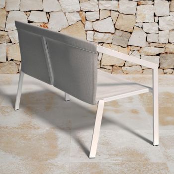2-osobowa sofa zewnętrzna z aluminiową konstrukcją Made in Italy - Zaika