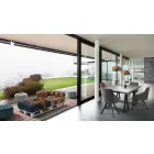 Wyściełana dwuosobowa sofa etniczna w patchworku i drewnie - włóknie Viadurini