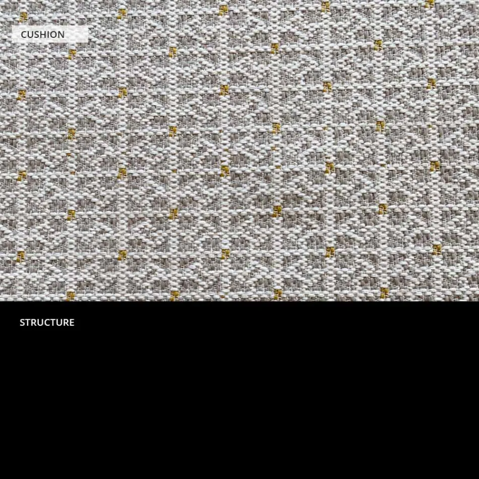 Metalowa sofa do nowoczesnego ogrodu Wysoka jakość Made in Italy - Karol Viadurini