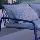 Metalowa sofa do nowoczesnego ogrodu Wysoka jakość Made in Italy - Karol Viadurini