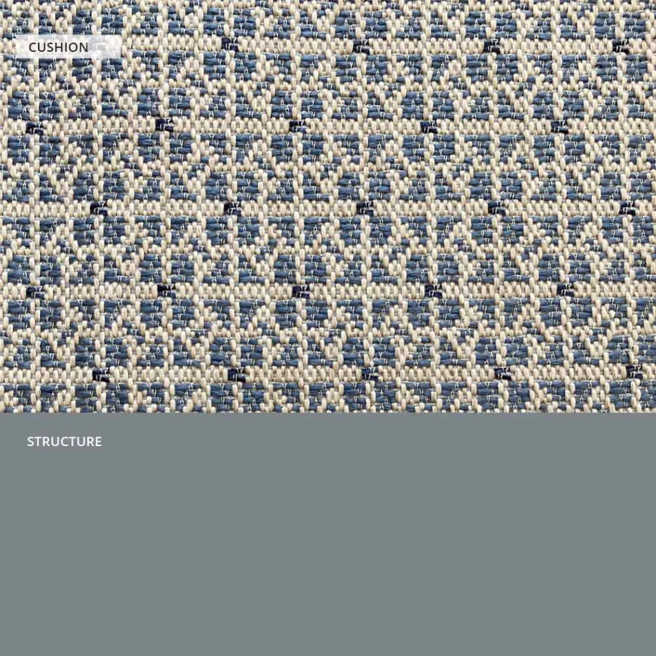 Metalowa sofa do nowoczesnego ogrodu Wysoka jakość Made in Italy - Karol Viadurini