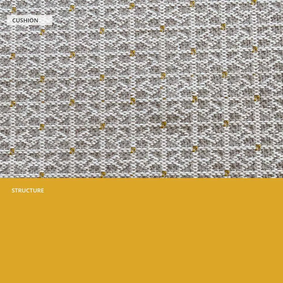 Metalowa sofa do nowoczesnego ogrodu Wysoka jakość Made in Italy - Karol Viadurini