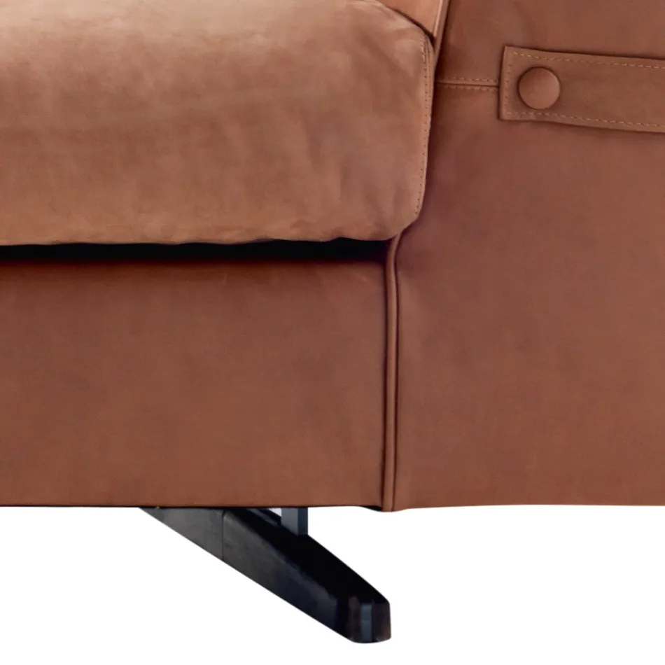 Sofa 3 osobowa tapicerowana z materiału Grilli Joe wykonana we Włoszech Viadurini