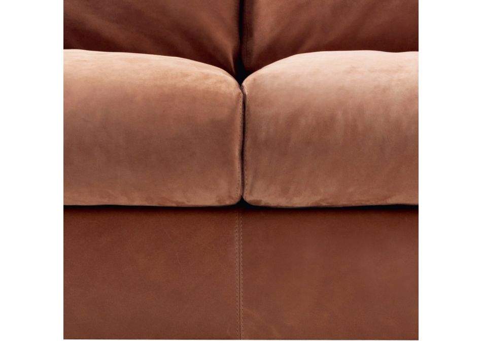 Sofa 3 osobowa tapicerowana z materiału Grilli Joe wykonana we Włoszech Viadurini