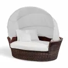 Sofa wyspa relaks ogród z Hectorem tkania wykonane ręcznie, nowoczesny design Viadurini