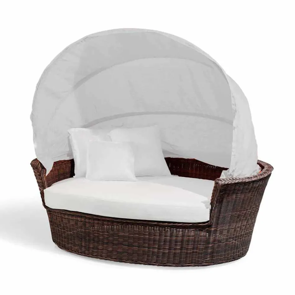 Sofa wyspa relaks ogród z Hectorem tkania wykonane ręcznie, nowoczesny design Viadurini