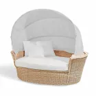 Sofa wyspa relaks ogród z Hectorem tkania wykonane ręcznie, nowoczesny design Viadurini