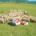 Sofa wyspa relaks ogród z Hectorem tkania wykonane ręcznie, nowoczesny design Viadurini