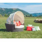 Sofa wyspa relaks ogród z Hectorem tkania wykonane ręcznie, nowoczesny design Viadurini