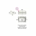 Zaprojektuj sofę z łóżkiem piętrowym obitą tkaniną Made in Italy - Gretel Viadurini