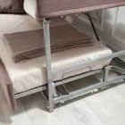 Nowoczesna rozkładana sofa piętrowa z brązowej tkaniny Made in Italy - Pont Viadurini