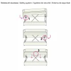 Nowoczesna rozkładana sofa piętrowa z brązowej tkaniny Made in Italy - Pont Viadurini