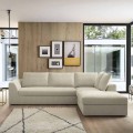 Zaprojektuj narożną sofę z beżowej tkaniny Made in Italy - Ortensia