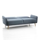Rozkładana sofa ze skóry syntetycznej Laguna Blue - Palladio Viadurini