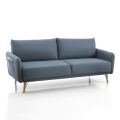 Rozkładana sofa ze skóry syntetycznej Laguna Blue - Palladio