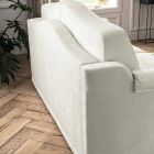 Sofa rozkładana z tkaniny z detalami Arabescato Made in Italy - Gigliola Viadurini
