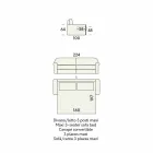 Podwójna sofa rozkładana z designerskiej tkaniny Made in Italy - Anemone Viadurini