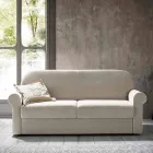 Podwójna sofa rozkładana z designerskiej tkaniny Made in Italy - Anemone Viadurini