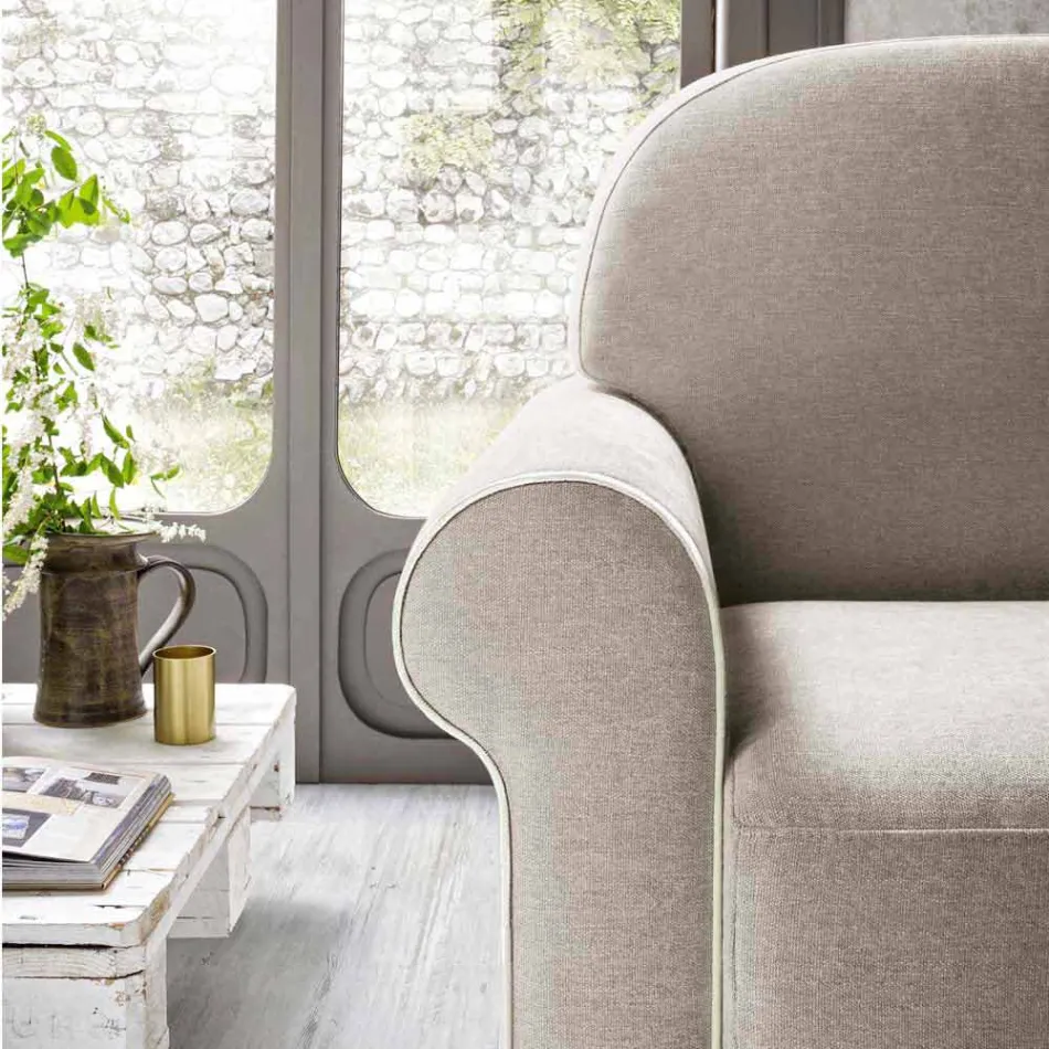 Podwójna sofa rozkładana z designerskiej tkaniny Made in Italy - Anemone Viadurini