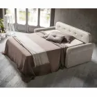 Podwójna sofa rozkładana z designerskiej tkaniny Made in Italy - Anemone Viadurini