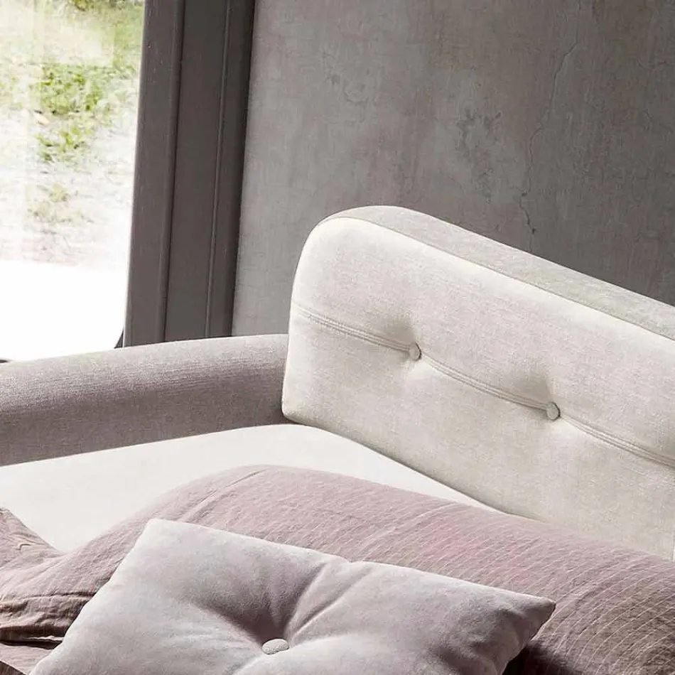 Podwójna sofa rozkładana z designerskiej tkaniny Made in Italy - Anemone Viadurini