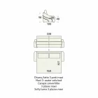 Nowoczesna rozkładana sofa tapicerowana tkaniną dwukolorową wyprodukowaną we Włoszech - Begonia Viadurini