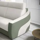 Nowoczesna rozkładana sofa tapicerowana tkaniną dwukolorową wyprodukowaną we Włoszech - Begonia Viadurini