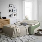 Nowoczesna rozkładana sofa tapicerowana tkaniną dwukolorową wyprodukowaną we Włoszech - Begonia Viadurini