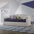 Nowoczesna sofa tapicerowana dwukolorową tkaniną Made in Italy - Kayla Viadurini