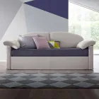 Nowoczesna sofa tapicerowana dwukolorową tkaniną Made in Italy - Kayla Viadurini