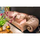 Sofa lniana w stylu capitonné w klasycznym stylu Baloo Viadurini