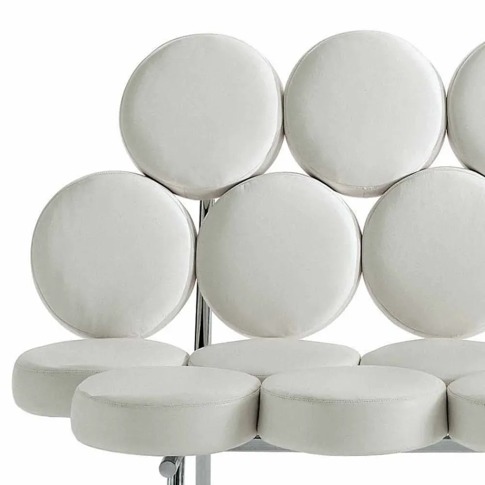 Nowoczesna skórzana sofa z luksusem Made in Italy Stalowa konstrukcja - Arthur Viadurini