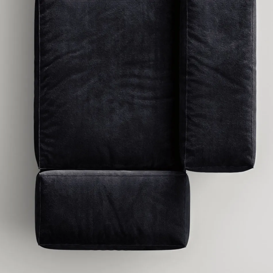 Saphir – Nowoczesna modułowa sofa ze szklanym stelażem, wyprodukowana we Włoszech Viadurini